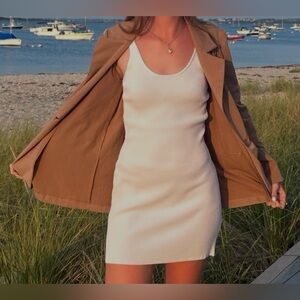 White SEEK the label Ribbed bodycon Dress